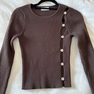 Isalis Reilly Cut Out Top in Espresso